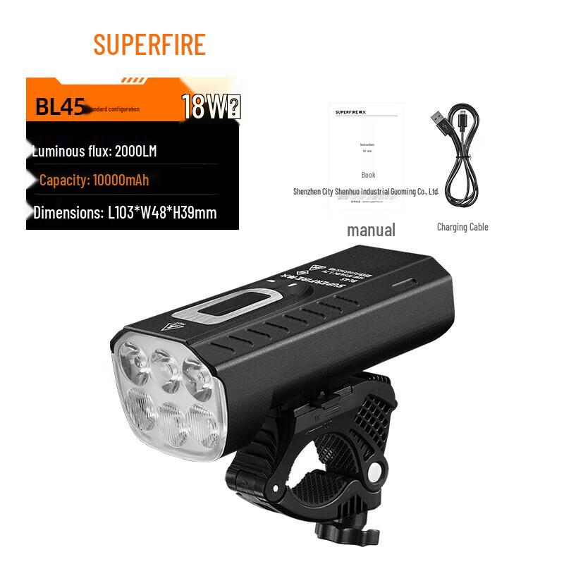 Shenhuo BL45 Dual-Beam Rechargeable Bicycle Headlight