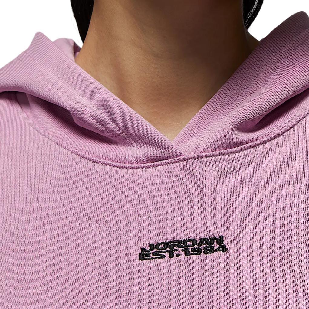 Jordan Brooklyn Fleece Logo Simple Letter Warm Comfortable Hooded Knit Sweatshirt Women Sweatshirt Orchid-Purple FV7171-522