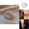 Stylish And Elegant Silver And Gold Butterfly Brooch With Rhinestones And Pearls For Women