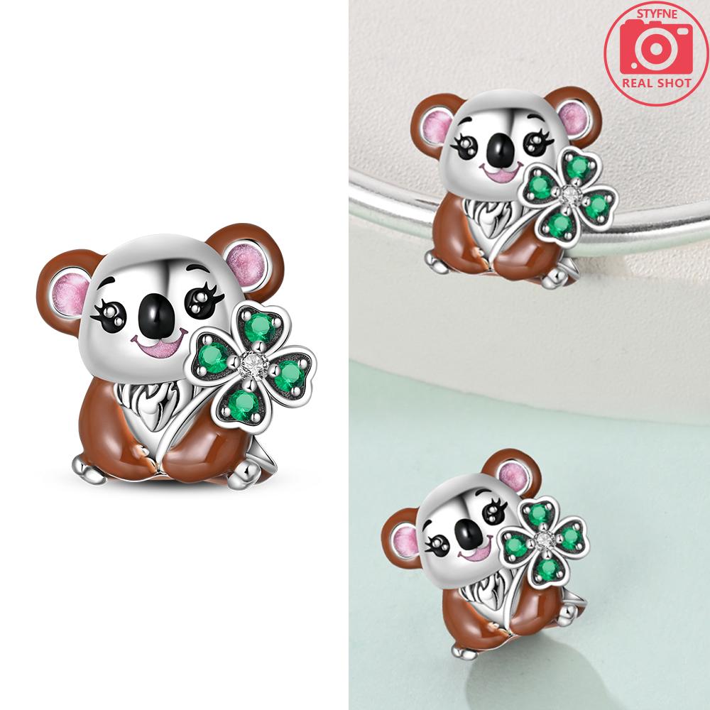 copper Authentic Certified Cute Rabbit Elephant Chameleon Animal Bead Compatible With Bracelets Diy Women Bag Charm Material