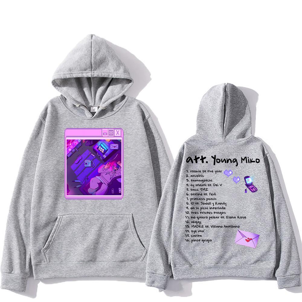 

Певица Young Miko На Альбом Худи Принт Мода Эстетика Ретро Свитшот Мужской Женский Повседневный Флисовый Пуловер Уличная Одежда 3XL