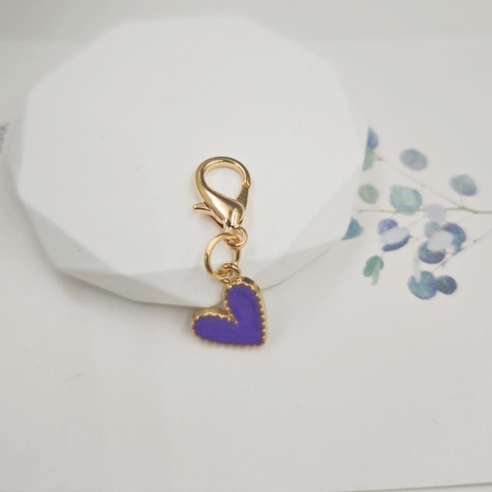 

20pcs Colorful Love Pendants Mini Beaded Bag Pendant Creative Shoe Accessories Pendant Party фіолетовий