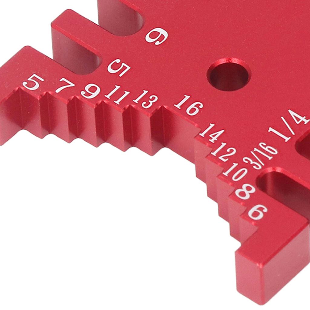 Dovetail Jig Tenon Caliper Aluminum Scale Card Measuring Woodworking Tool