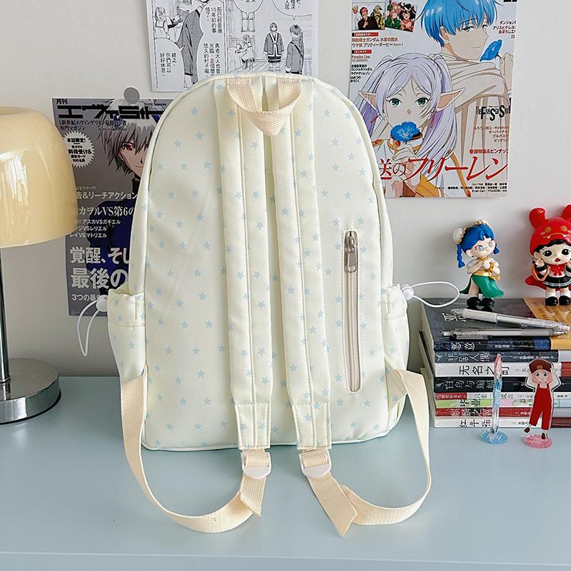 Star Print Backpack Student Schoolbag Large Capacity Women's Backpack