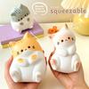 Cartoon Kids  Childrens Adorable Cat Squeeze Toy Soft PU Slow Rebound Fidget Sensory Toy Stress Relief Office Relax Holiday Gift Present for Adults