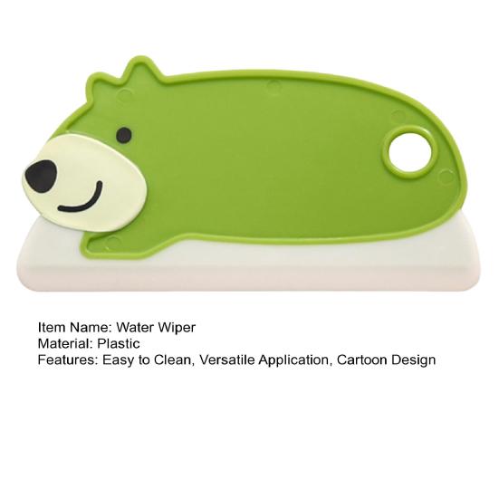 Water Wiper Cartoon Design Soft Scraping Strip Easy Clean Wiper Glass Mirrors Windows Bathroom Surfaces Wiper
