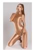 Women's Glossy Long Sleeve Gymnastics Leotard - Body Sculpting Yoga Jumpsuit