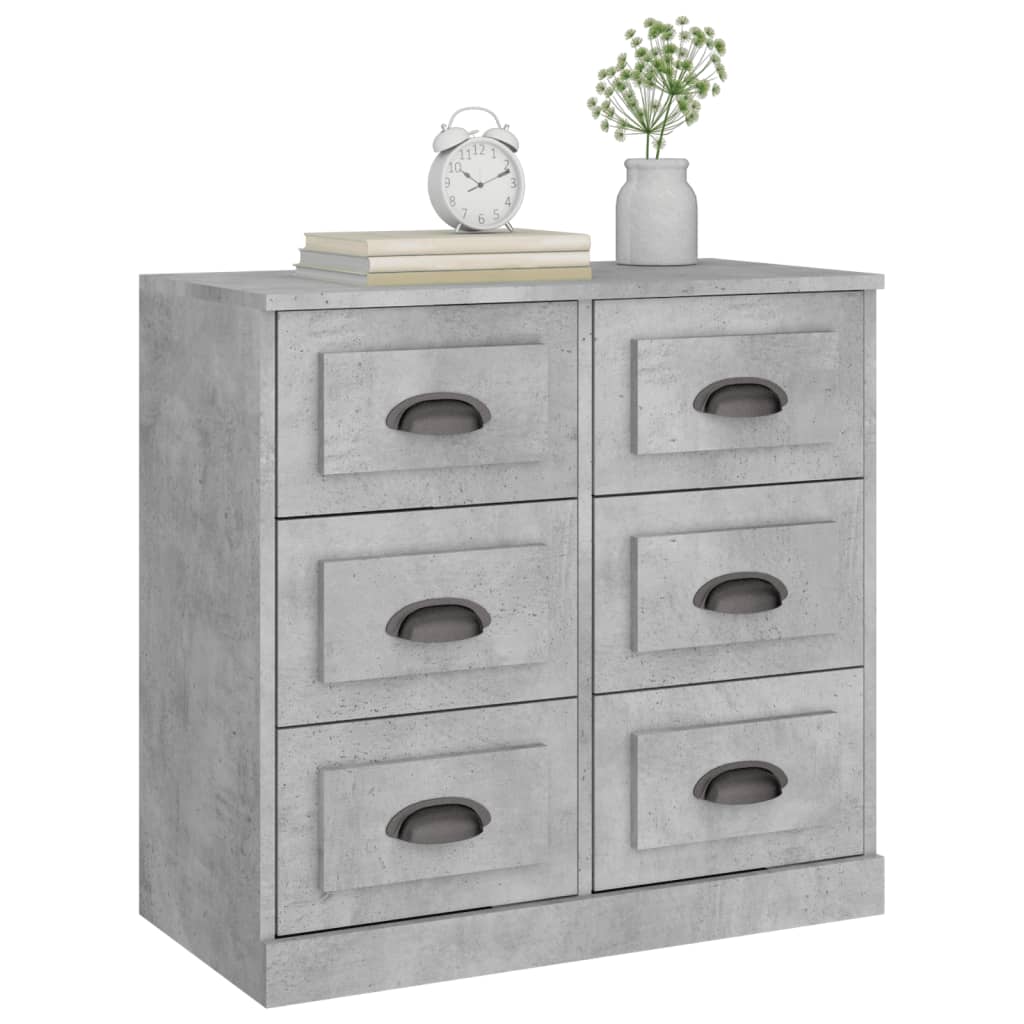 Sideboard Concrete Grey 70 X 35.5 X 67.5 Cm Engineered Wood