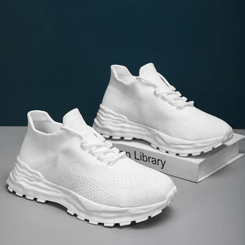 

Men s Breathable Fly Woven Mesh Shoes One Foot Driving Running Soft Soled Sports Casual Trendy 45 Standard Sneaker Size