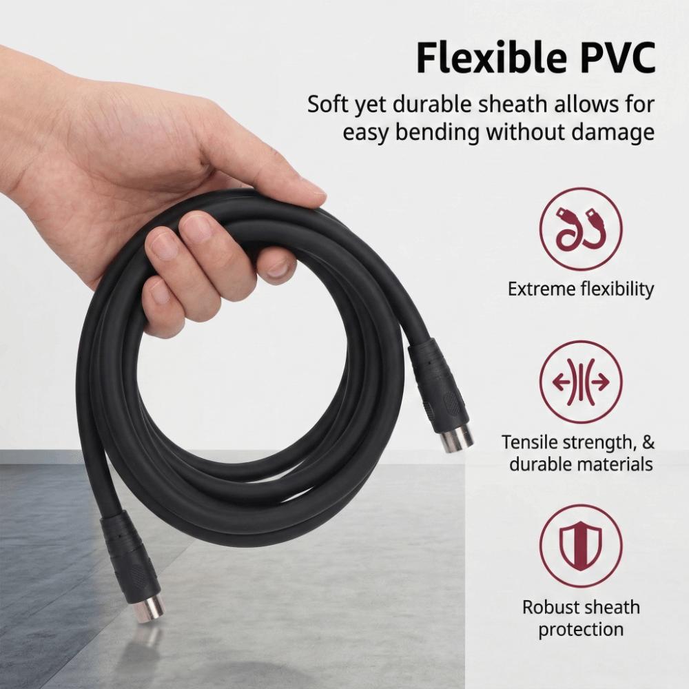 9.8ft DIN 13 Pin Cable Plug and Play Beauty Equipment Cable for Nebulizer Cable Professional Use