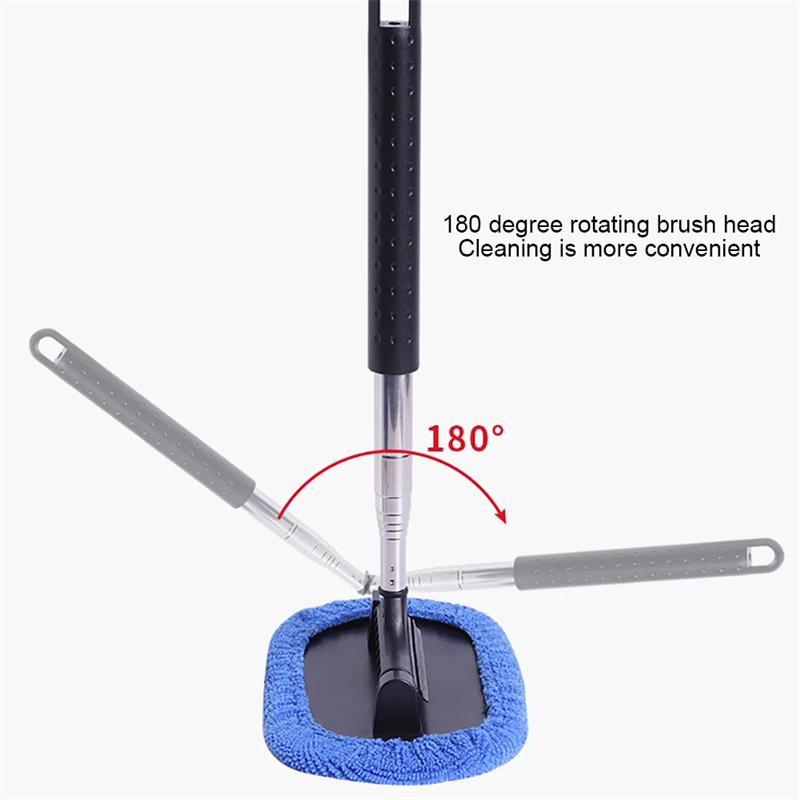 Telescopic Car Cleaning Brush Long Handle Car Wash Mop Microfiber Cleaner Tool