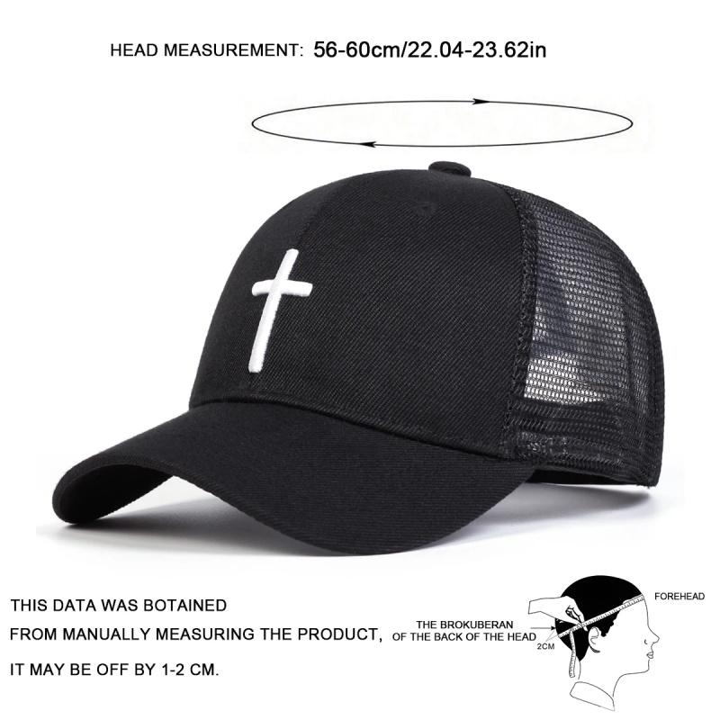 Gorras de Béisbol de Malla con Bordado Cruzado Unisex Gorra Hip Hop Primavera Verano Exterior Ajustable Sombreros Casuales Sombrero Protector Solar