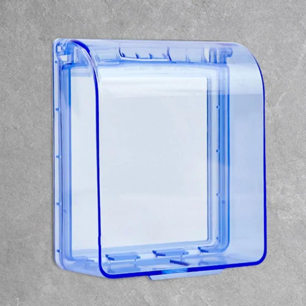 86 Type Self-Adhesive Switch Protective Cover Wall-mounted Socket Waterproof Box Bathroom Electric Plug Cover Splash-Proof Box