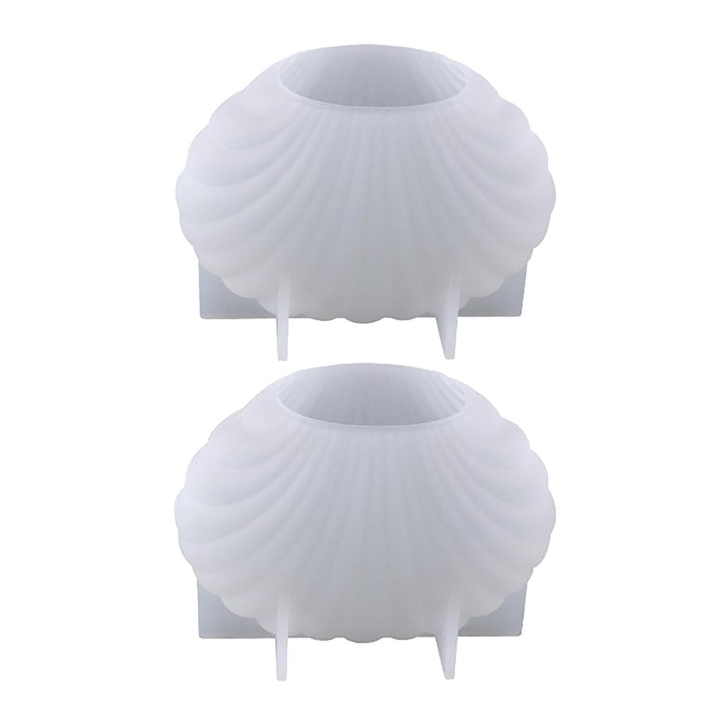 3D Scallop Shaped Silicone Candle Making Mold, Flexible Easy Clean and Release Durable