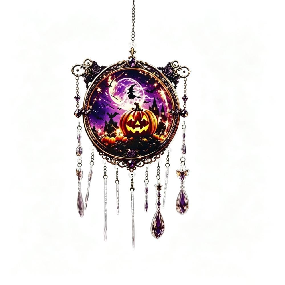 Hanging Wind Chime Acrylic Window Hanging Decor Bat Suncatcher  Halloween