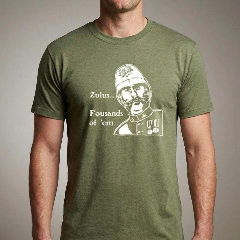Zulu T-shirt Zulus Fousands. Rorke s Drift war movie Mr Witt Wales Sillytees S