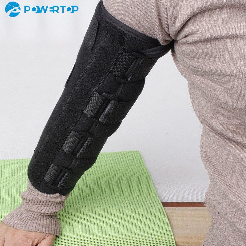 Adjustable Arm Splint Brace Support with 3 Steel Plates for Elbow Joint Recovery Protect Band Belt Strap Children Adults