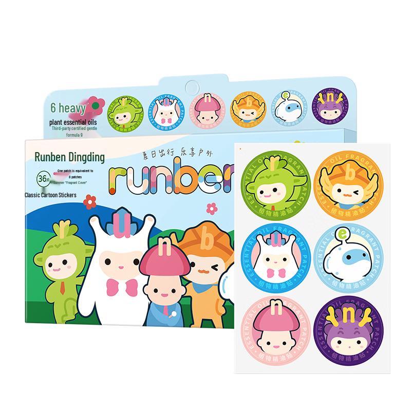 

RUNBEN Cartoon Plant Essential Oil Protection Patches