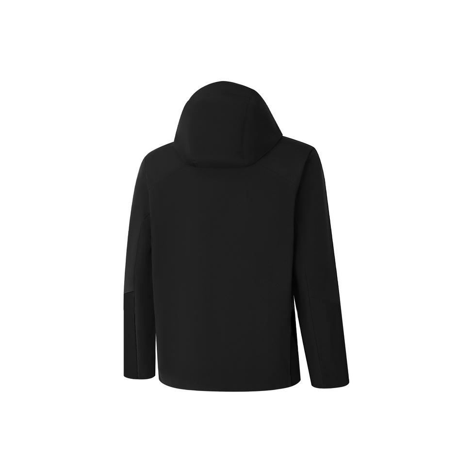 Li Ning Outdoor CF Shell Three-In-One Fleece Warm Water-Resistant Loose Sports Jacket Men Jacket Black AWBV089-4