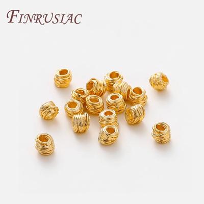 18K Echtgold plattierte Abstandshalter Trennsteine Für Perlen Armbänder Zubehör DIY Schmuckherstellung Zubehör