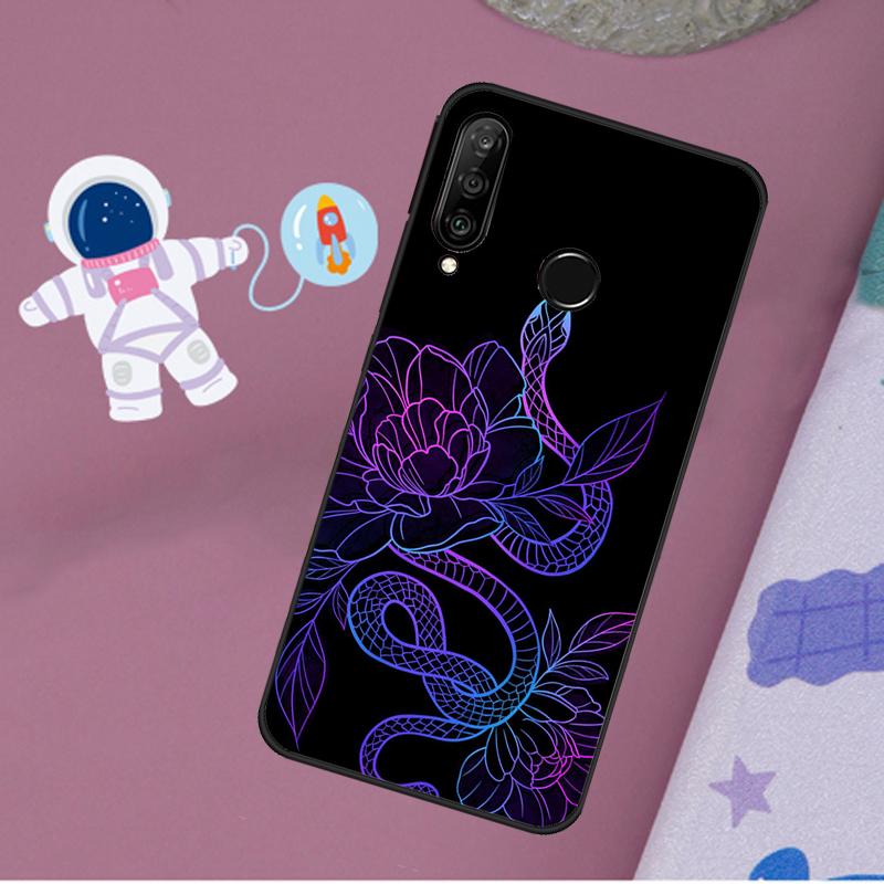 Snake Flower For Huawei Nova 5T 9 10 SE 7i 8i 11i 12i Y60 Y61 Y70 Y72 Y73 Y90 Y91 P20 P40 P30 Lite Case