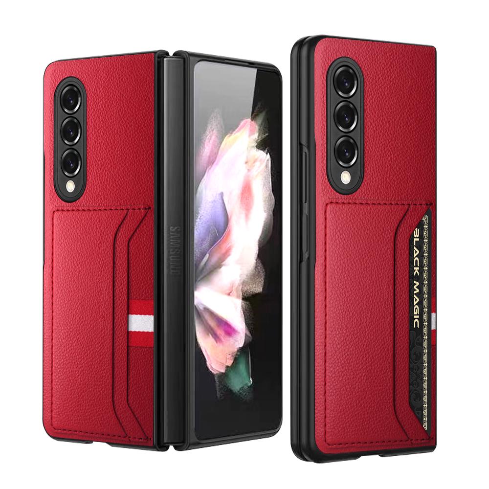 Leather Fashion Case for Samsung Galaxy Z Fold 7 6 5 5G fold7 Fold5 Fold6 Fold 4 3 2 Fold3 Fold2 Fold4 Card Holder Phone Cover