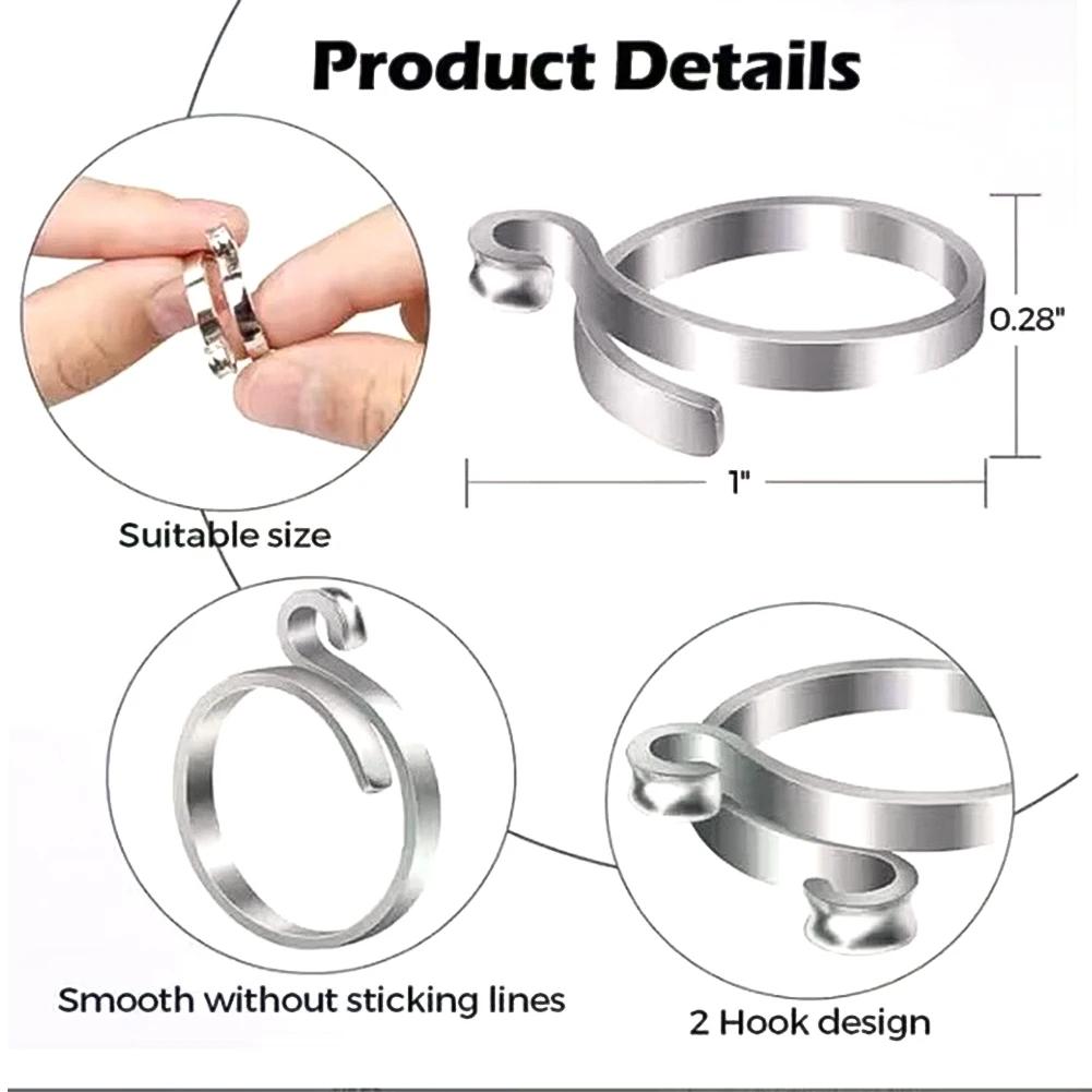Unisex Knitting Loop Needle Adjustable Crochet Hook Yarn Guide Finger Frame Winding Tool Top Needle
