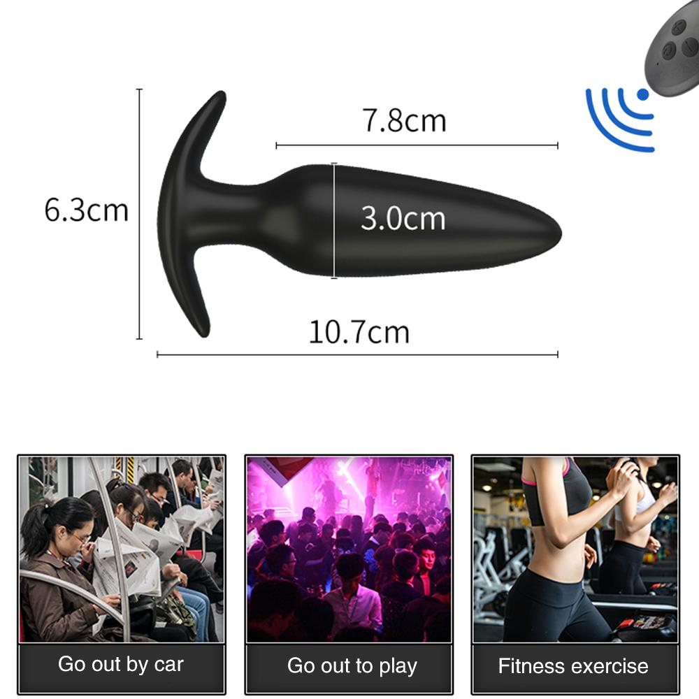 Vibrerende rumpestøpsler Dildo Vibrator Prostatamassasje Trådløs fjernkontroll Analplugg G-punktstimulator Sexleketøy for kvinne