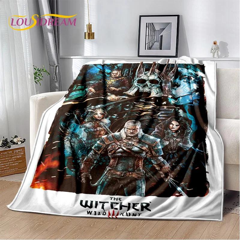 3D The W-Witcher Game Cartoon Soft Flannel Blanket for Beds Bedroom Sofa Picnic,Throw Blanket for Cover Outdoor Leisure Nap Gift