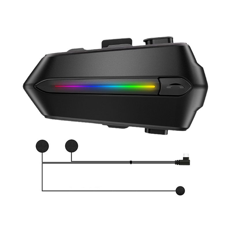 Authentic Motorcycle Helmet Bluetooth Headphone 5.3 Noise Reduction Waterproof Cycling Large Capacity Charging Headphone