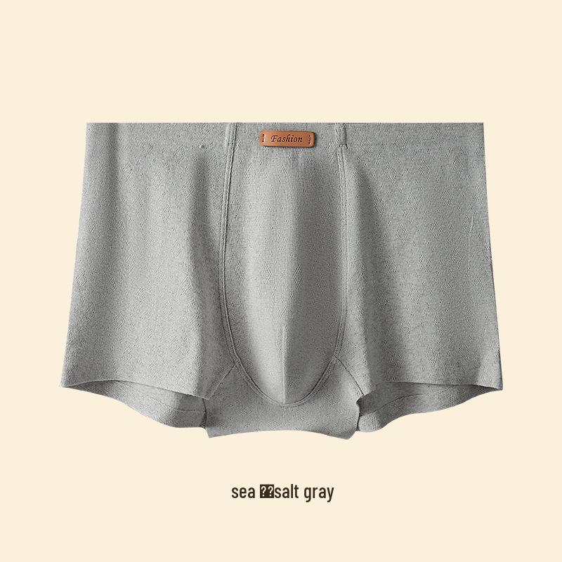 Invisible Antibacterial Mulberry Silk Men's Boxer Briefs - Luxury High-Thread Count Cotton Four-Corner Shorts