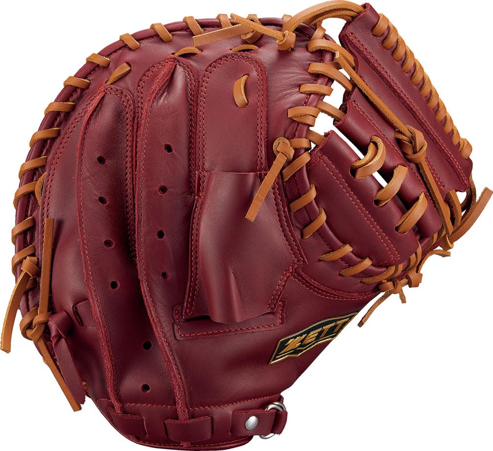 

ZETT Soft Baseball Mitt Soft Steer Bordeaux B Right Pitch BRCB35322 Catcher s B/Oak