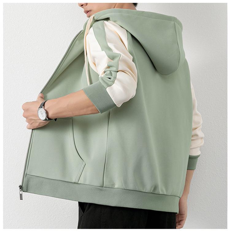 Herren Trendy Kapuzenstrickjacke: Frühling/Herbst 2024 Hong Kong Stil Lockere Jacke für Paare