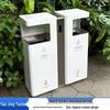 Commercial Large Stainless Steel Outdoor Trash Can for Parks and Streets