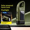 Solar Powered Hand Crank Flashlight Multi-Function Camping Emergency Led Light Outdoor Illumination Power Generation Torch