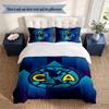 Club America 3‑Piece Bedding Set Soft Microfiber Duvet Cover Pillowcases Comfortable Bed Linen for Bedroom Decoration