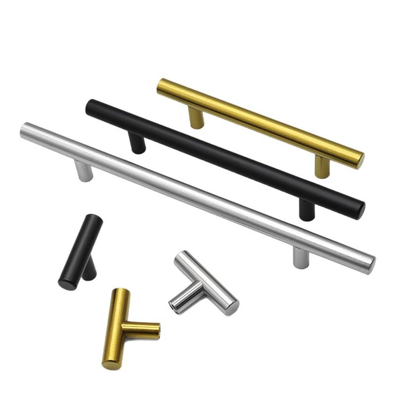 Stainless Steel Brushed Round Tube Handle for Cabinets and Wardrobes