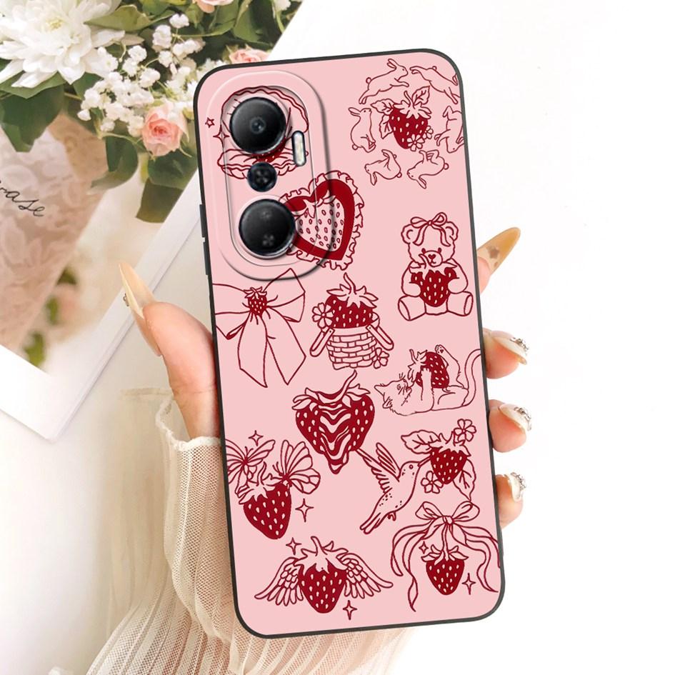 For Infinix Hot 20 Play Case X6825 Popular Flower Cover Soft Liquid Silicone Phone Shell For Infinix Hot 20s 20i Hot20 4G Covers