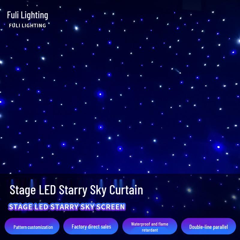 Custom LED Starry Sky Curtain for Wedding, Bar, or Stage Background 5-meter signal extension cable