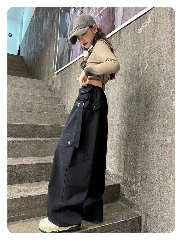 2025 Trendige Mädchen-Cargohose - Koreanischer Stil, lässige Hose für Frühling & Herbst
