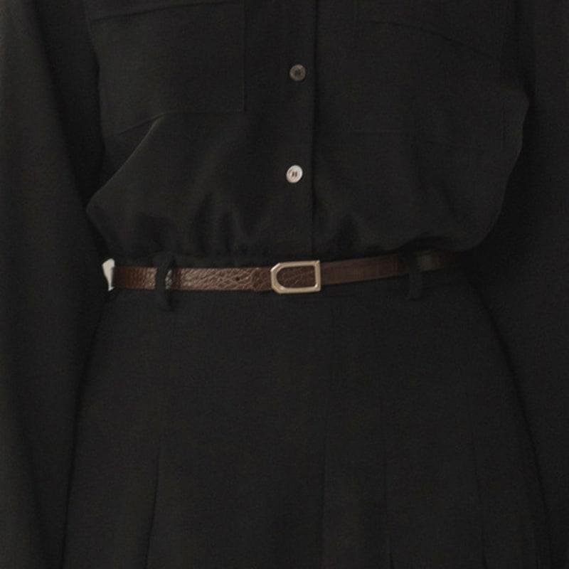 

MOMET двусторонний кожаный ремень коричневый FREE