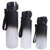Sports Water Bottle Leak Proof Colorful Plastic Cup with Filter and Portable Rope for Outdoor Travel Gym Fitness