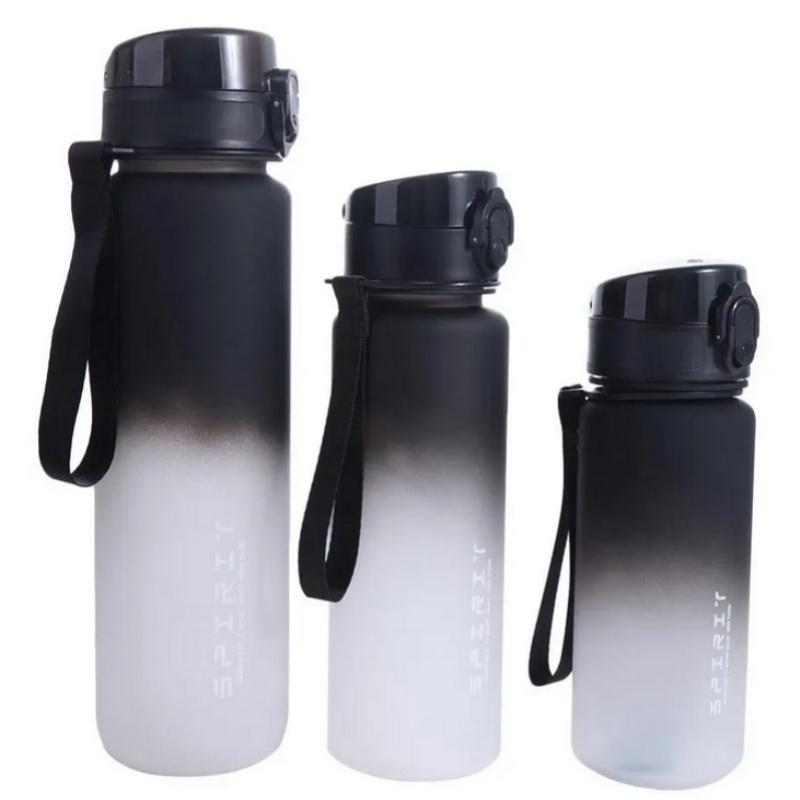 Sports Water Bottle Leak Proof Colorful Plastic Cup with Filter and Portable Rope for Outdoor Travel Gym Fitness