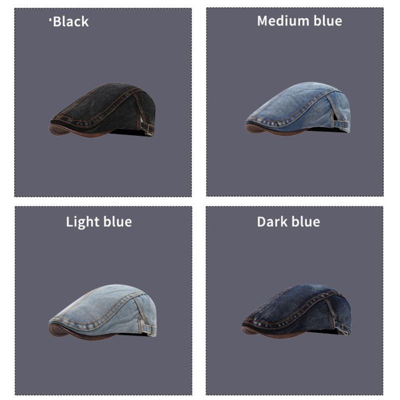 Japanese Style Hat Vintages Washed Cotton Beret Hat For Women Men Unisex Adjustable Design Fashion Accessory