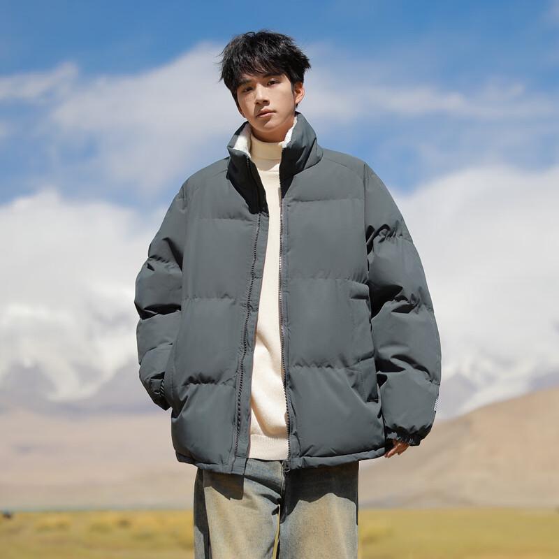 Wassup Sohot Men's Lamb Fleece Lined Puffer Jacket