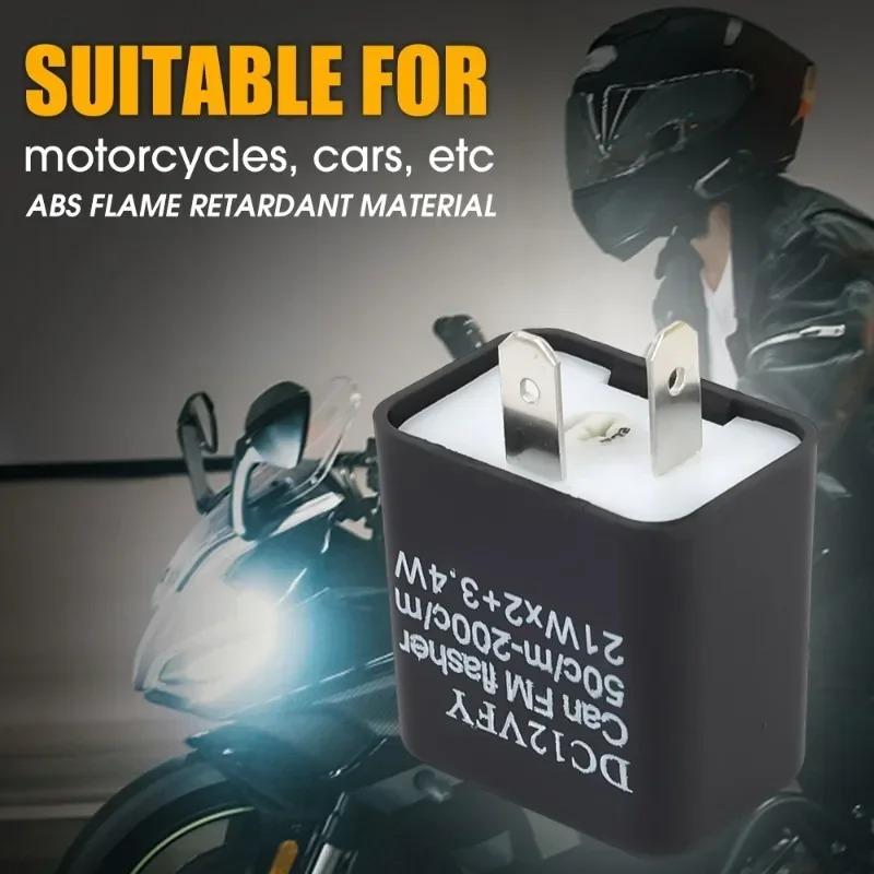 Adjustable Motorcycle Turn Signal Flasher LED Turn Signal Control Relay for Fixing Hyper Flash Motorcycle Light Modification