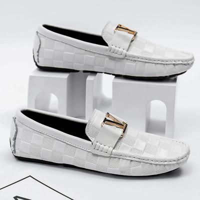 Chaussures Décontractées pour Hommes en Cuir Véritable de Haute Qualité Marque Chaussures en Cuir de Vachette Mocassins à Motif Crocodile Chaussures Plates Mocassins pour Dames