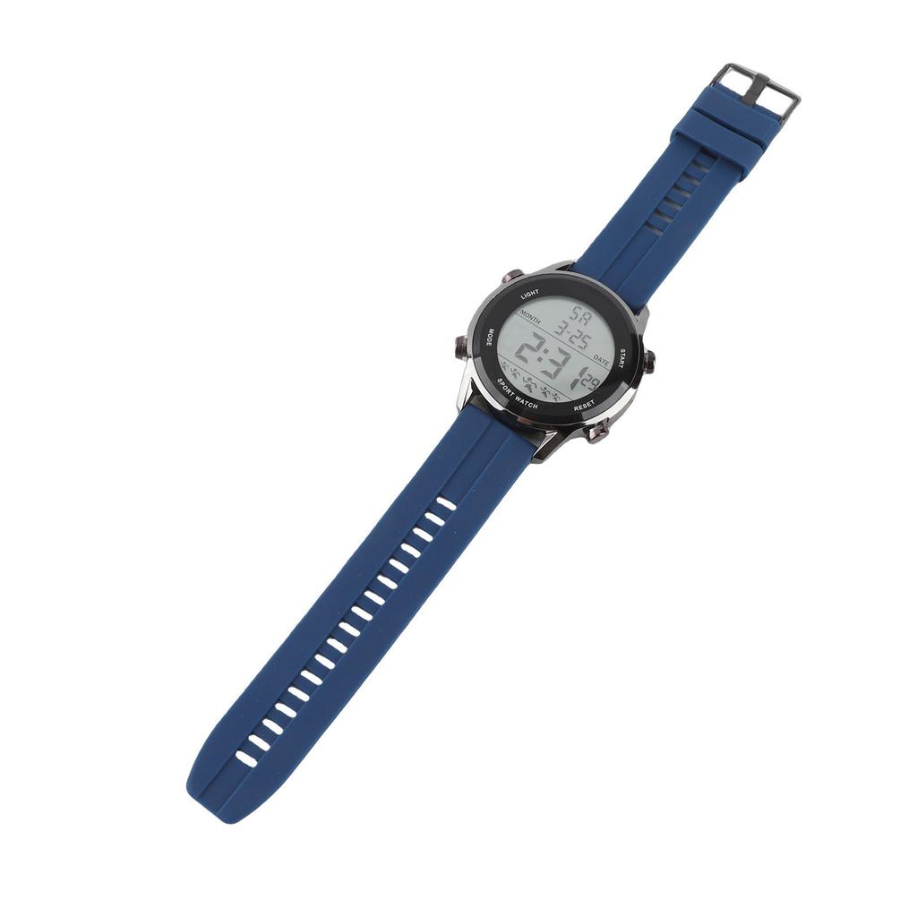 Sports Watch Digital Electronic Luminous Waterproof Large Screen Men Watch Silicone Watch Band for Outdoor Activities