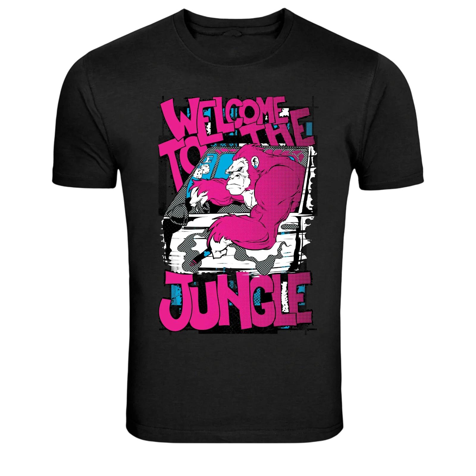 Welcome To The Jungle Gorilla Pop Art Street T-Shirt S