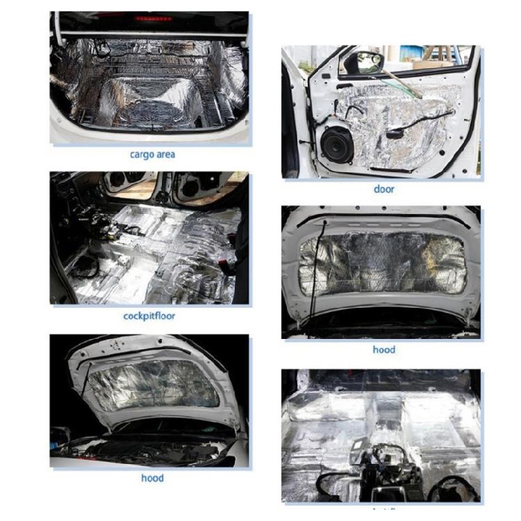 10 Stück/Packung Auto Motorhaube Dach Tür Akustikdämmmatten Wasserdicht Schalldämpfer-Pads Schallschutz für leisere Fahrten